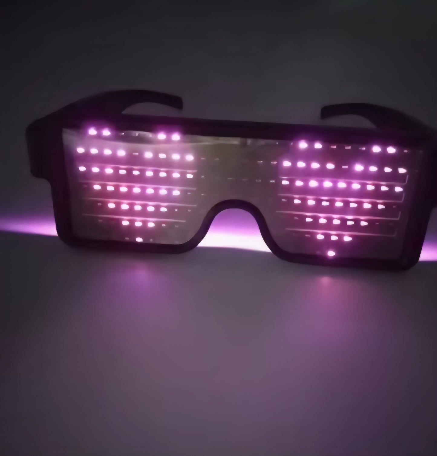Party Brille LED rot oder blau mit 8 animierten Motiven NEU