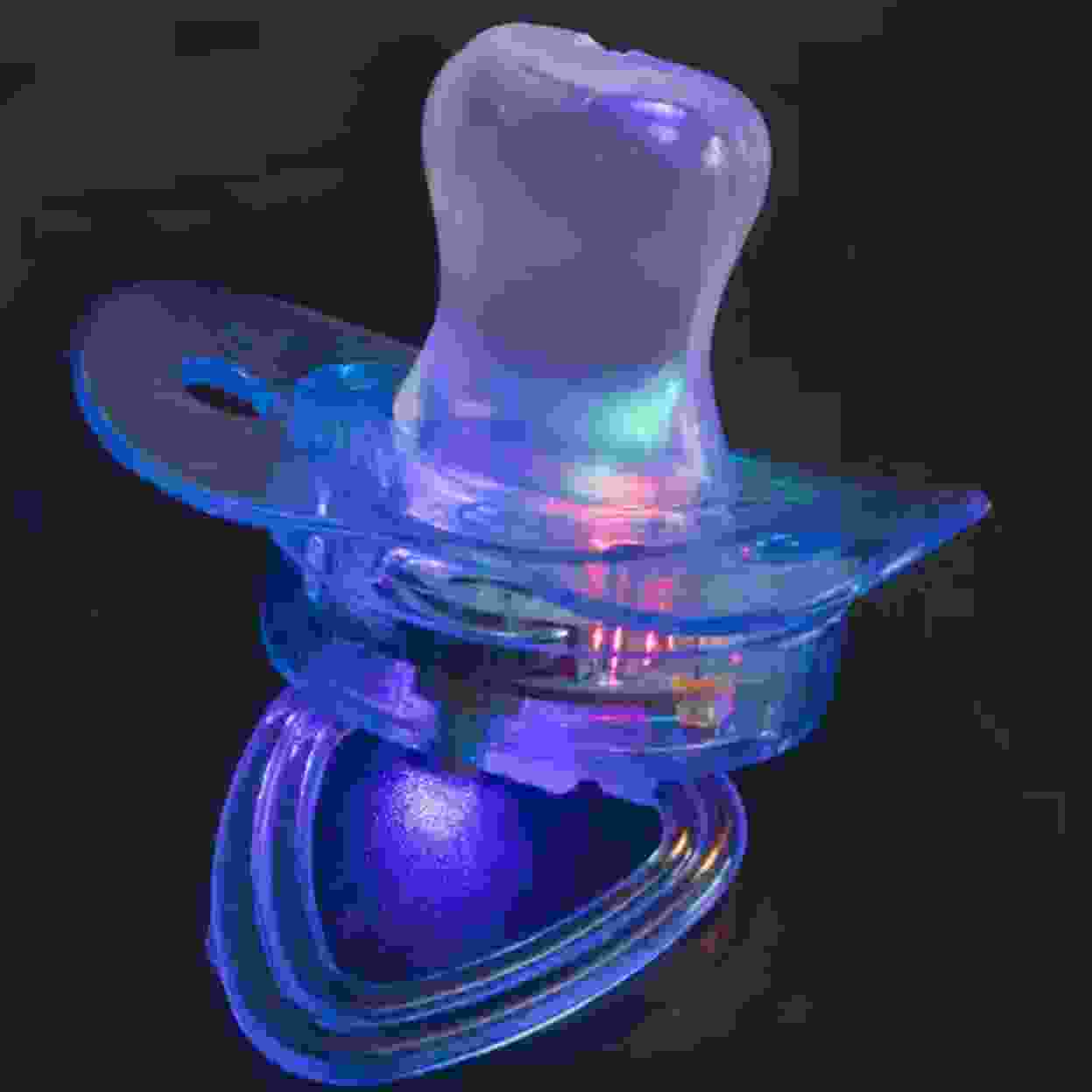 Leucht Nuggi 5 Stück farbig NEU Party Spass