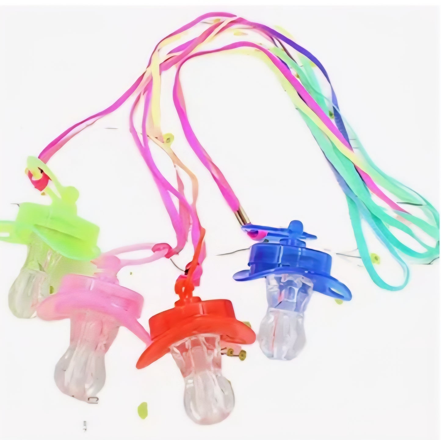 Leucht Nuggi 5 Stück farbig NEU Party Spass