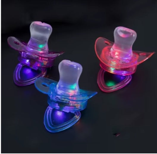 Leucht Nuggi 5 Stück farbig NEU Party Spass